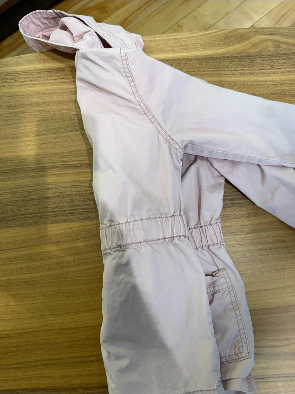 Old Navy Pale Pink Hooded Kids Raincoat